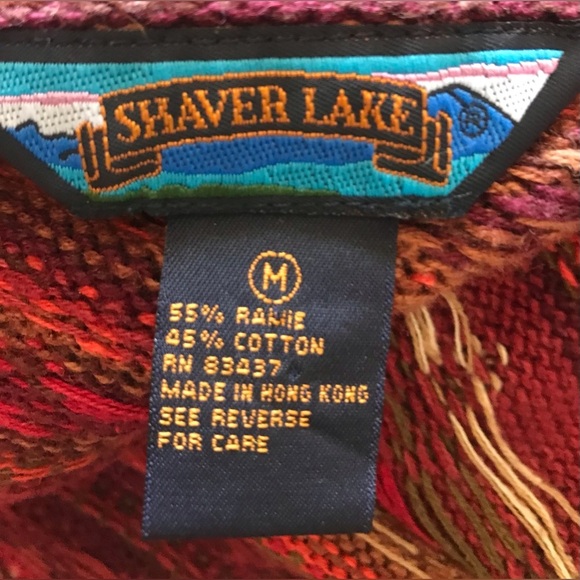 Vintage Shaver Lake Cardigan Zip Up Ski Sweater Size M - Picture 6 of 7